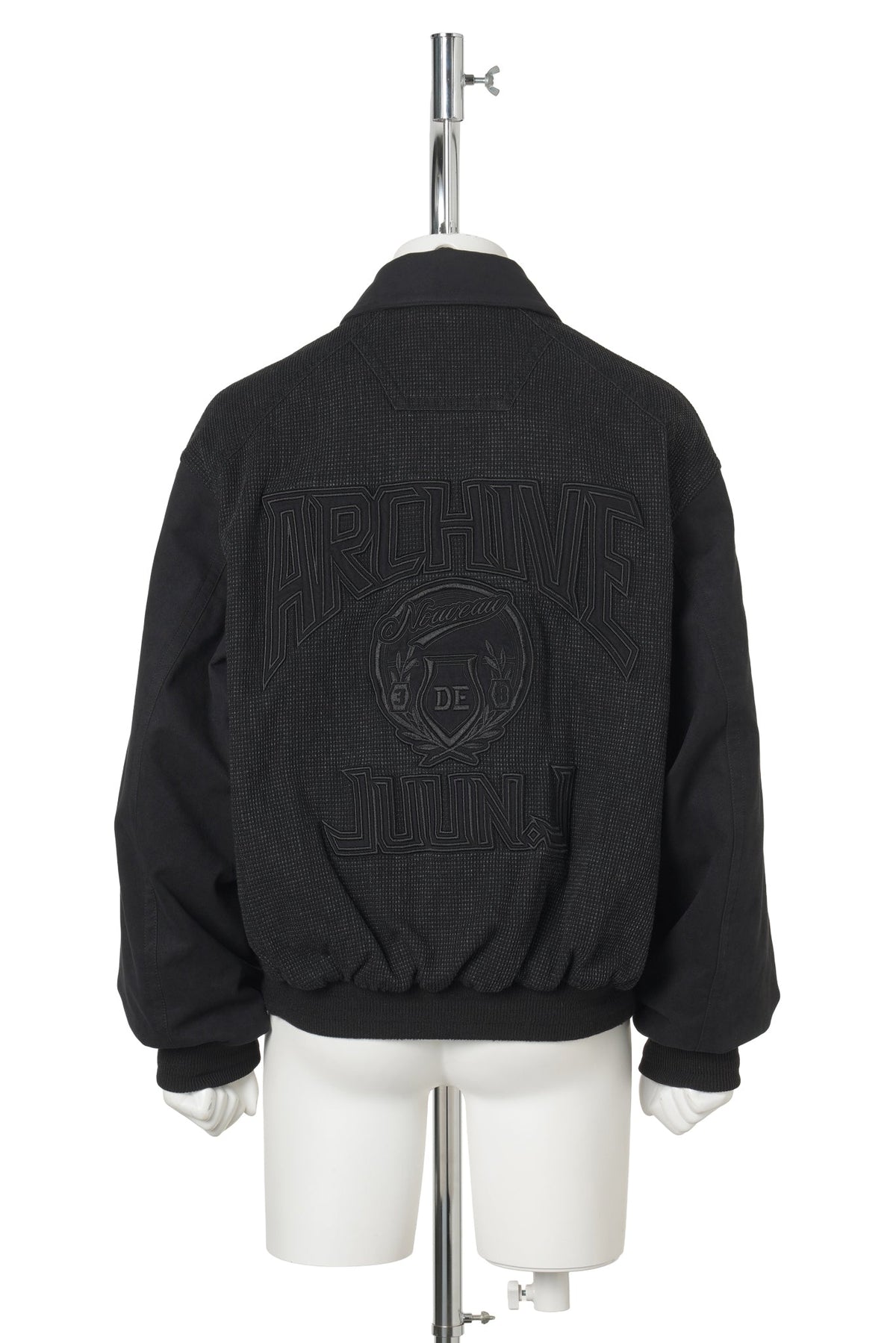[NOVICE] FANCY DENIM VARSITY JUMPER / BLACK