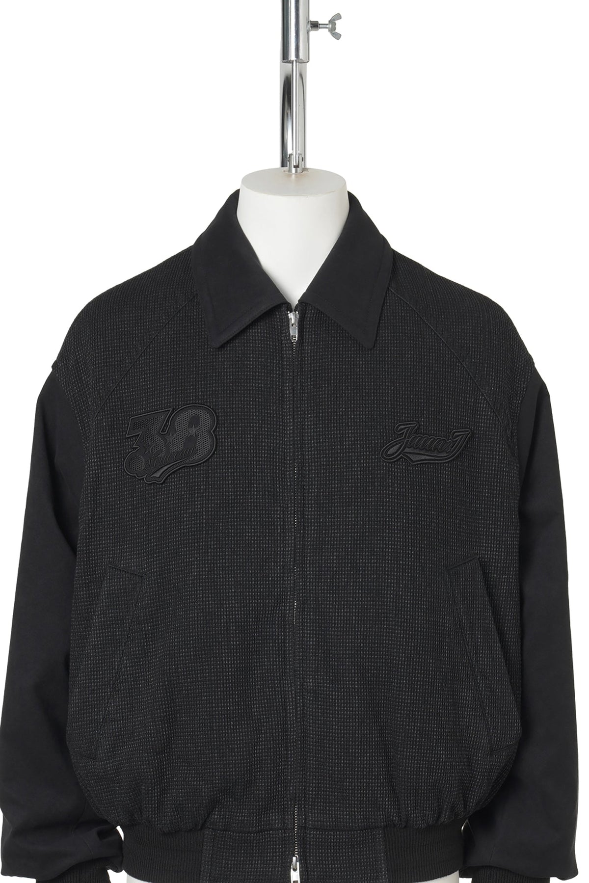 [NOVICE] FANCY DENIM VARSITY JUMPER / BLACK