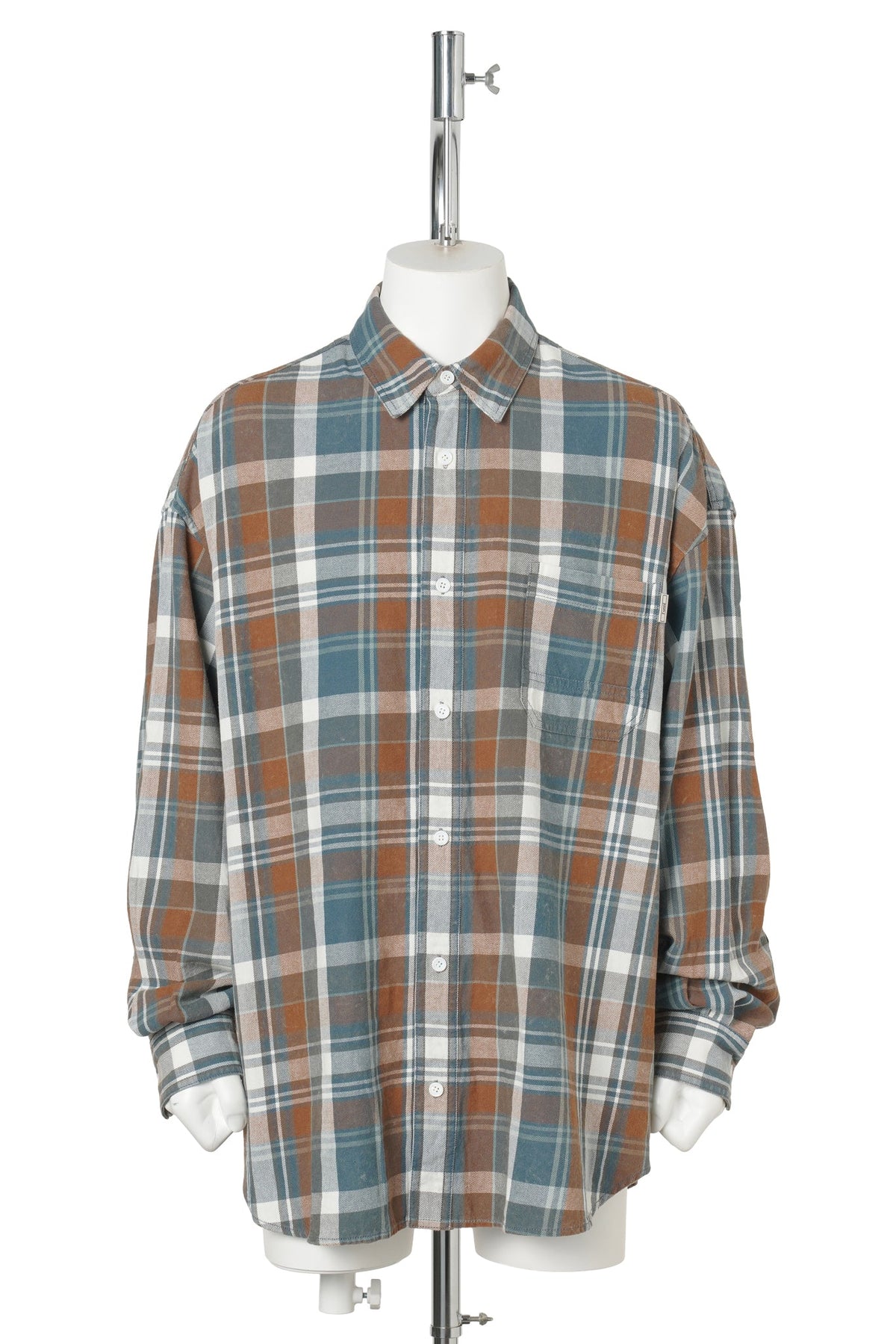 [SIGNATURE] ISLAND VINTAGE CHECK MAX FIT SHIRT - BEIGE GREEN / BEIGE