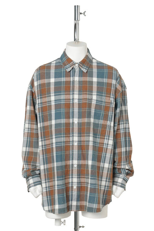 [SIGNATURE] ISLAND VINTAGE CHECK MAX FIT SHIRT - BEIGE GREEN / BEIGE