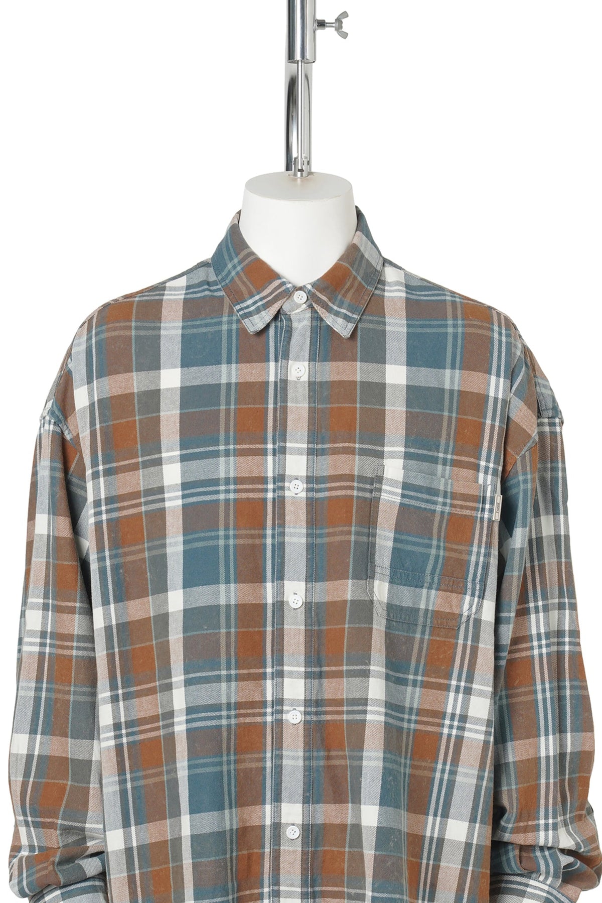[SIGNATURE] ISLAND VINTAGE CHECK MAX FIT SHIRT - BEIGE GREEN / BEIGE