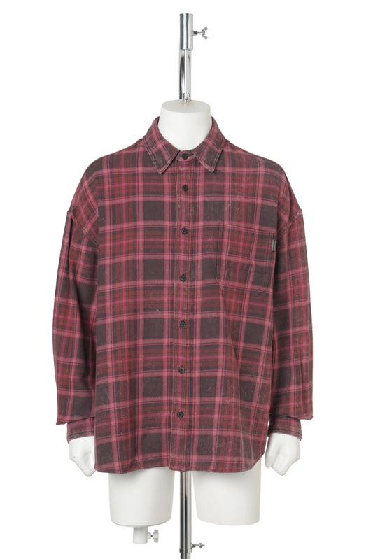 [SIGNATURE] ISLAND VINTAGE CHECK MAX FIT SHIRT - PINK / PINK
