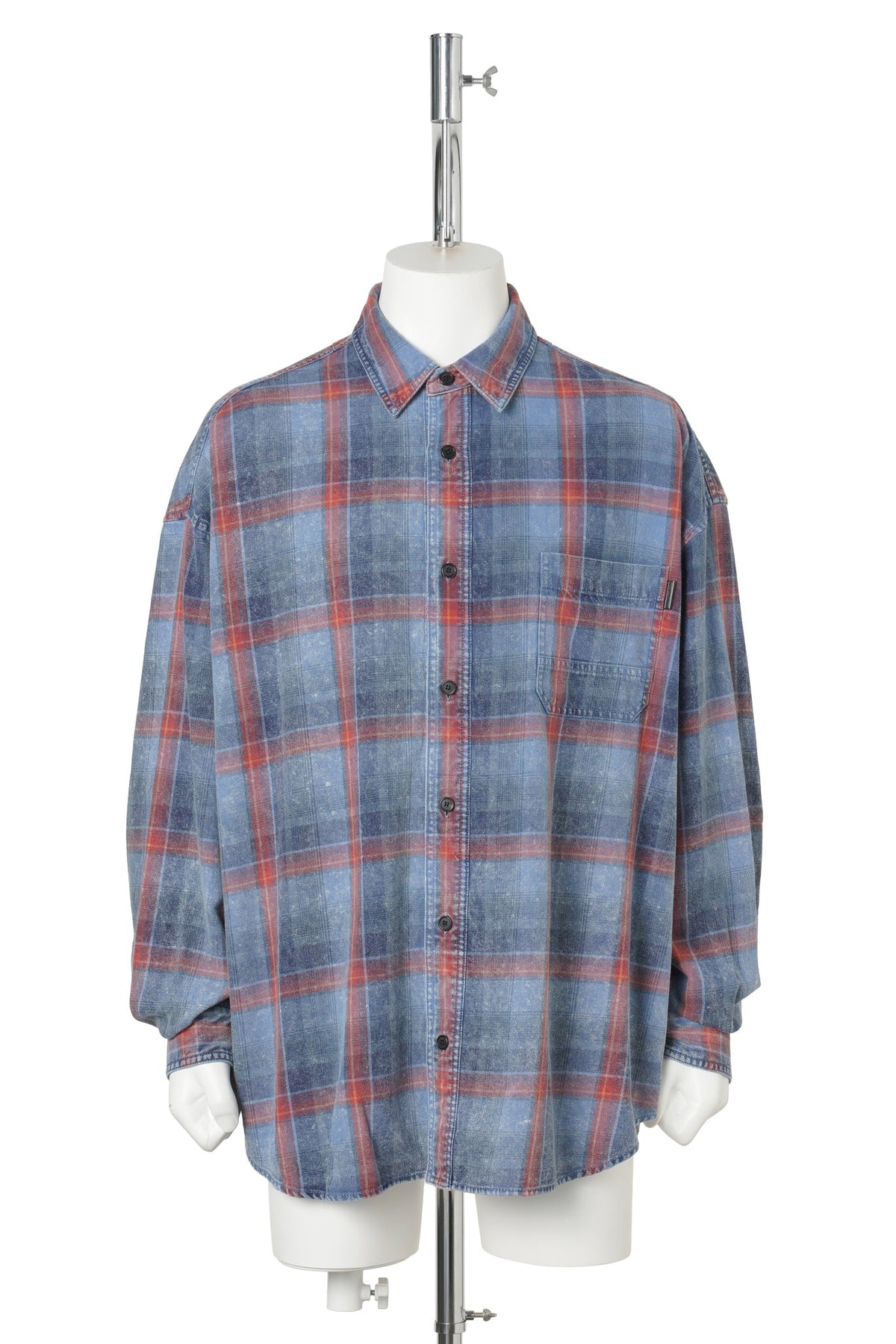[SIGNATURE] ISLAND VINTAGE CHECK MAX FIT SHIRT - INDIGO BLUE / BLUE