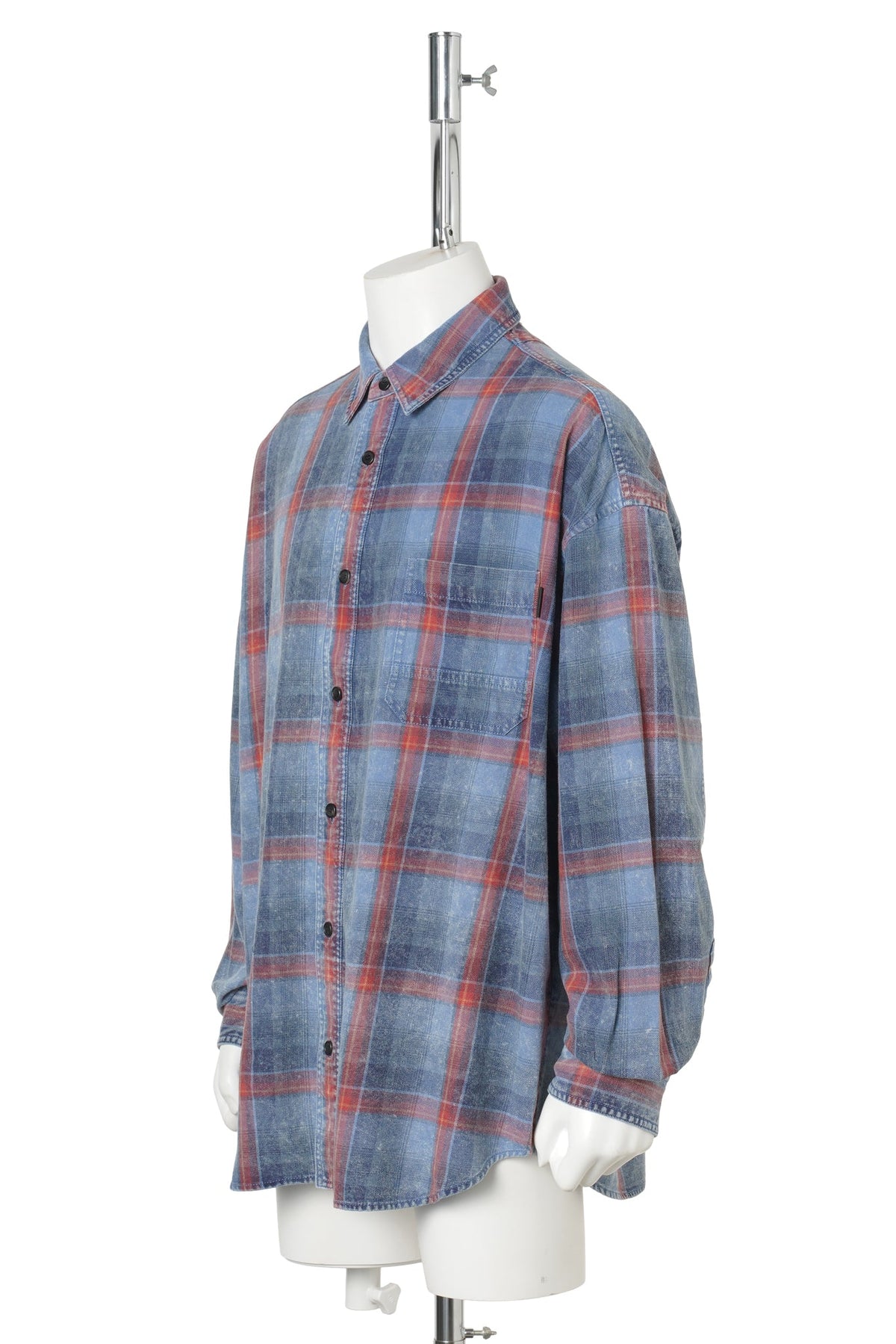 [SIGNATURE] ISLAND VINTAGE CHECK MAX FIT SHIRT - INDIGO BLUE / BLUE