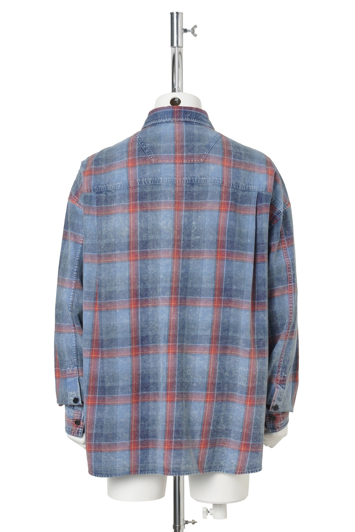 [SIGNATURE] ISLAND VINTAGE CHECK MAX FIT SHIRT - INDIGO BLUE / BLUE
