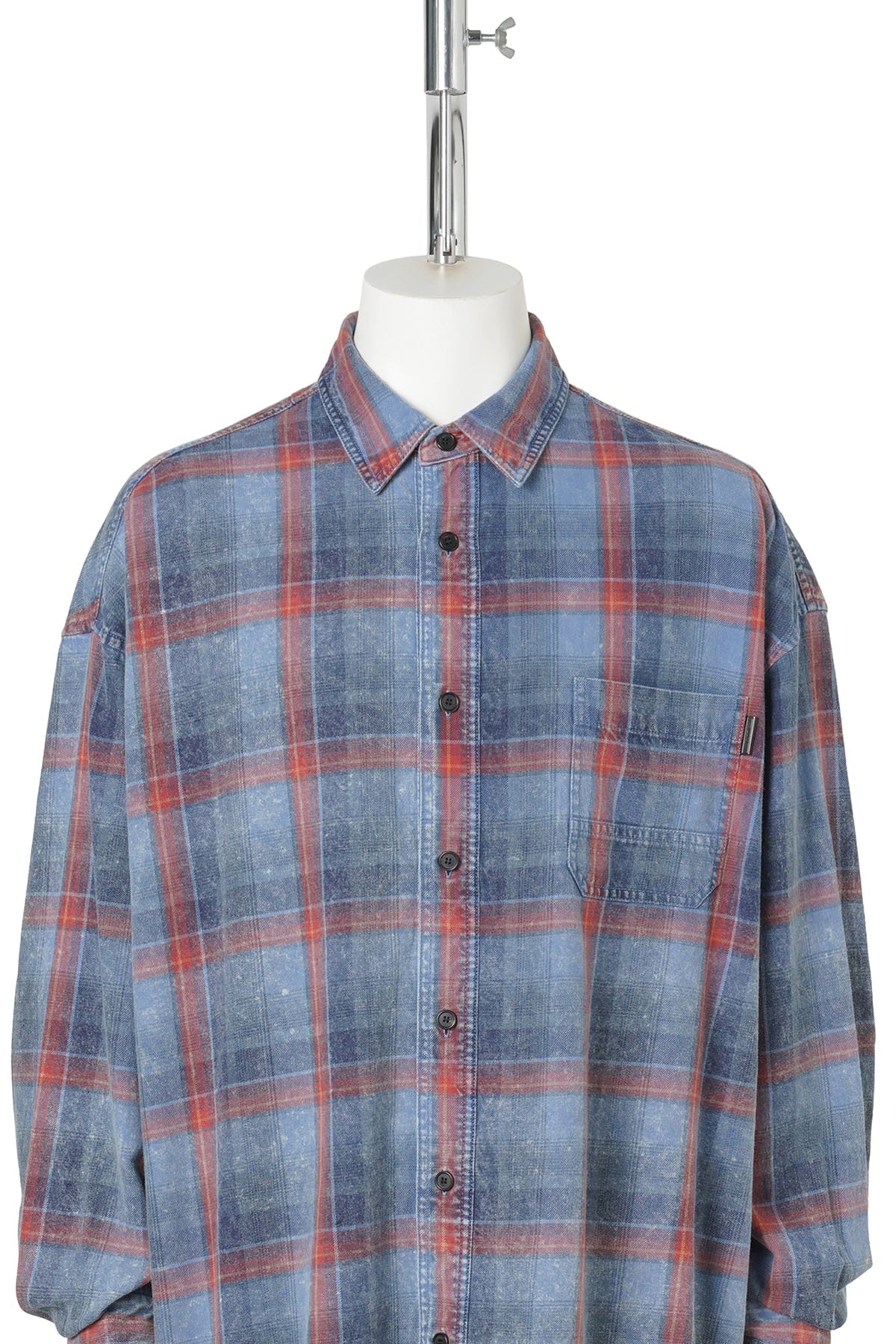 [SIGNATURE] ISLAND VINTAGE CHECK MAX FIT SHIRT - INDIGO BLUE / BLUE