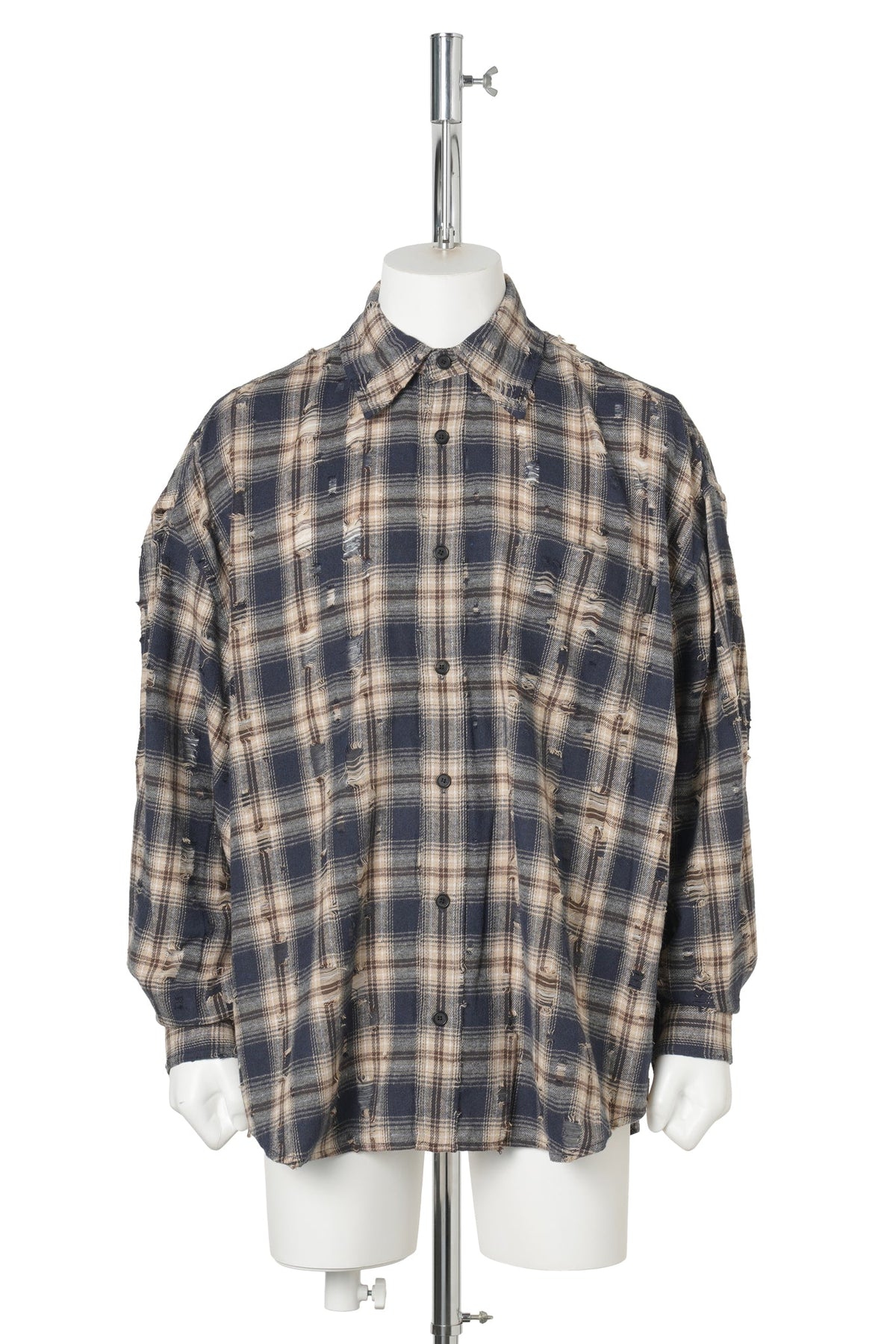 [NEW SIGNATURE] BASALT CHECK SHIRT / NAVY