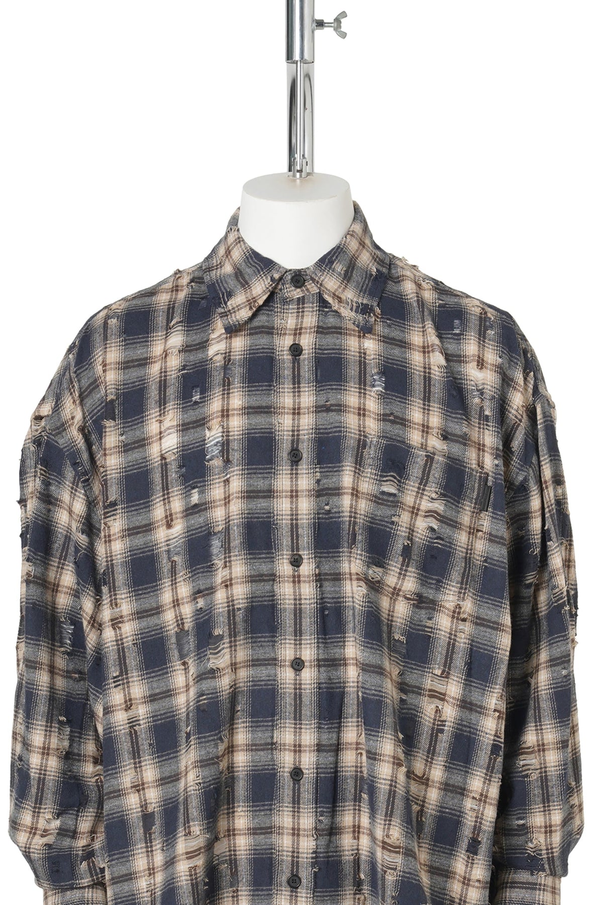 [NEW SIGNATURE] BASALT CHECK SHIRT / NAVY