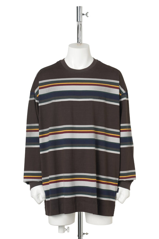 7 BLOCK STRIPE LONG SLEEVE / BROWN