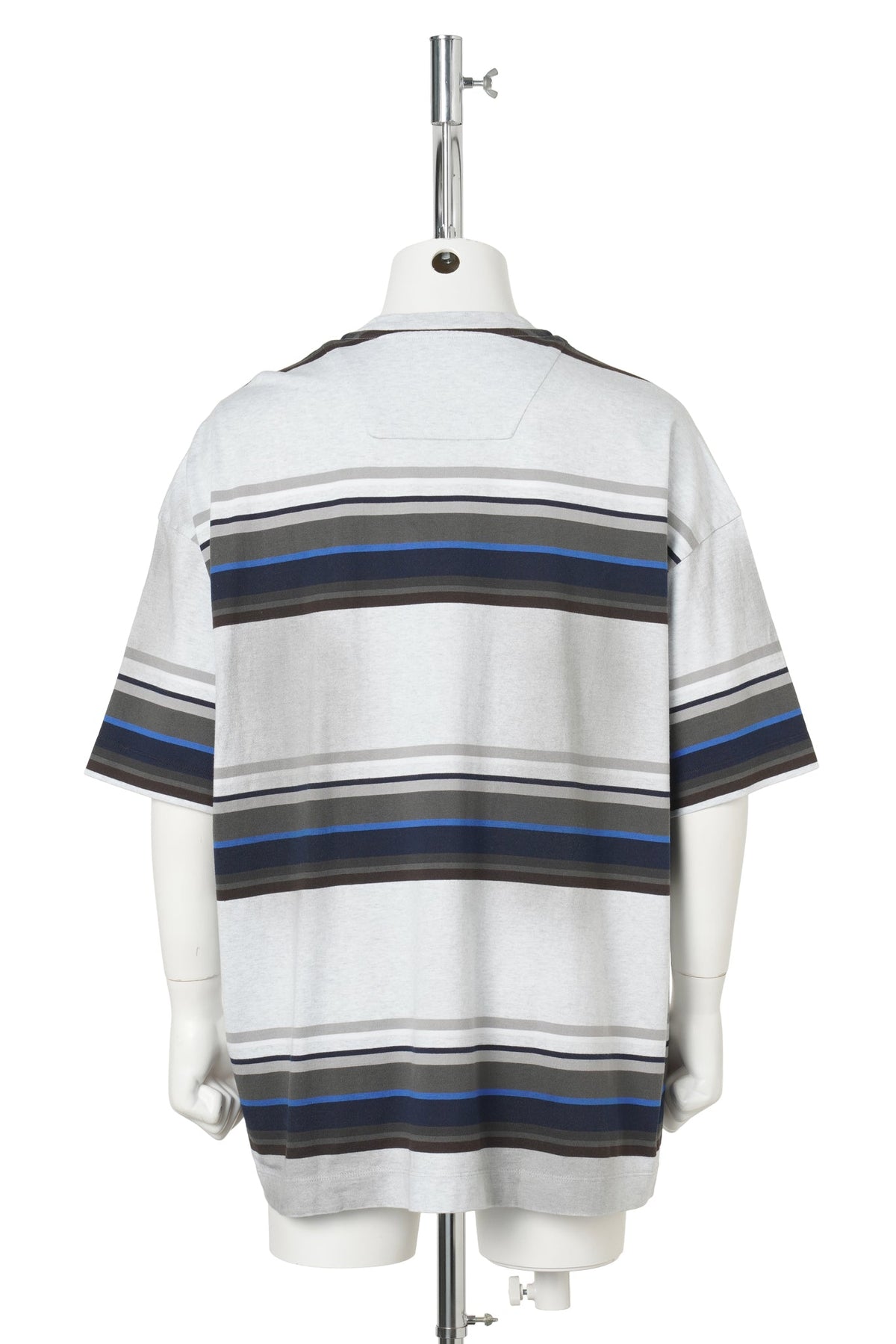 7 BLOCK STRIPE OVERFIT SHORT SLEEVE / LGREY