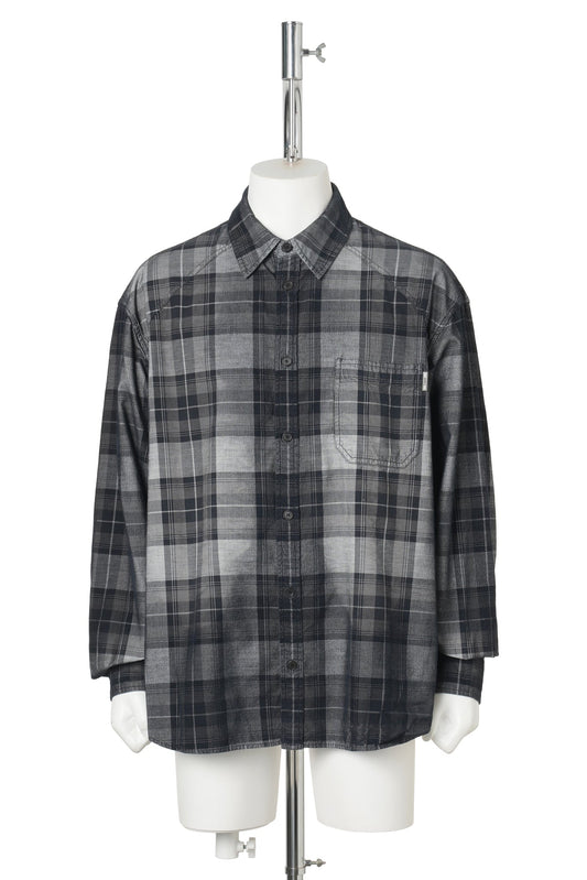 [NEW SIGNATURE] WILDLAND WASH CHECK SHIRT / GREY