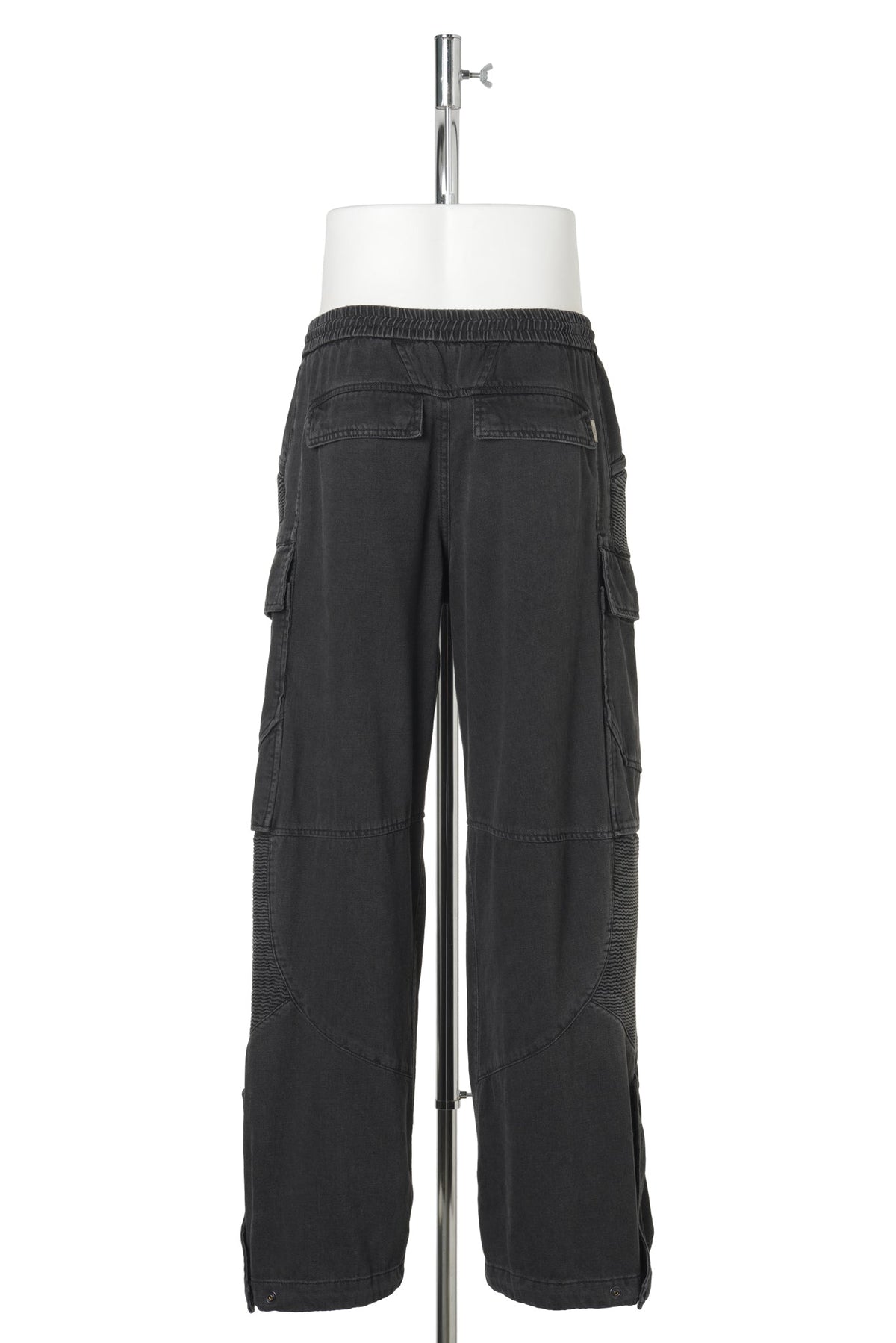 [COMFORT] BIKER PANTS - BLACK DENIM / BLACK