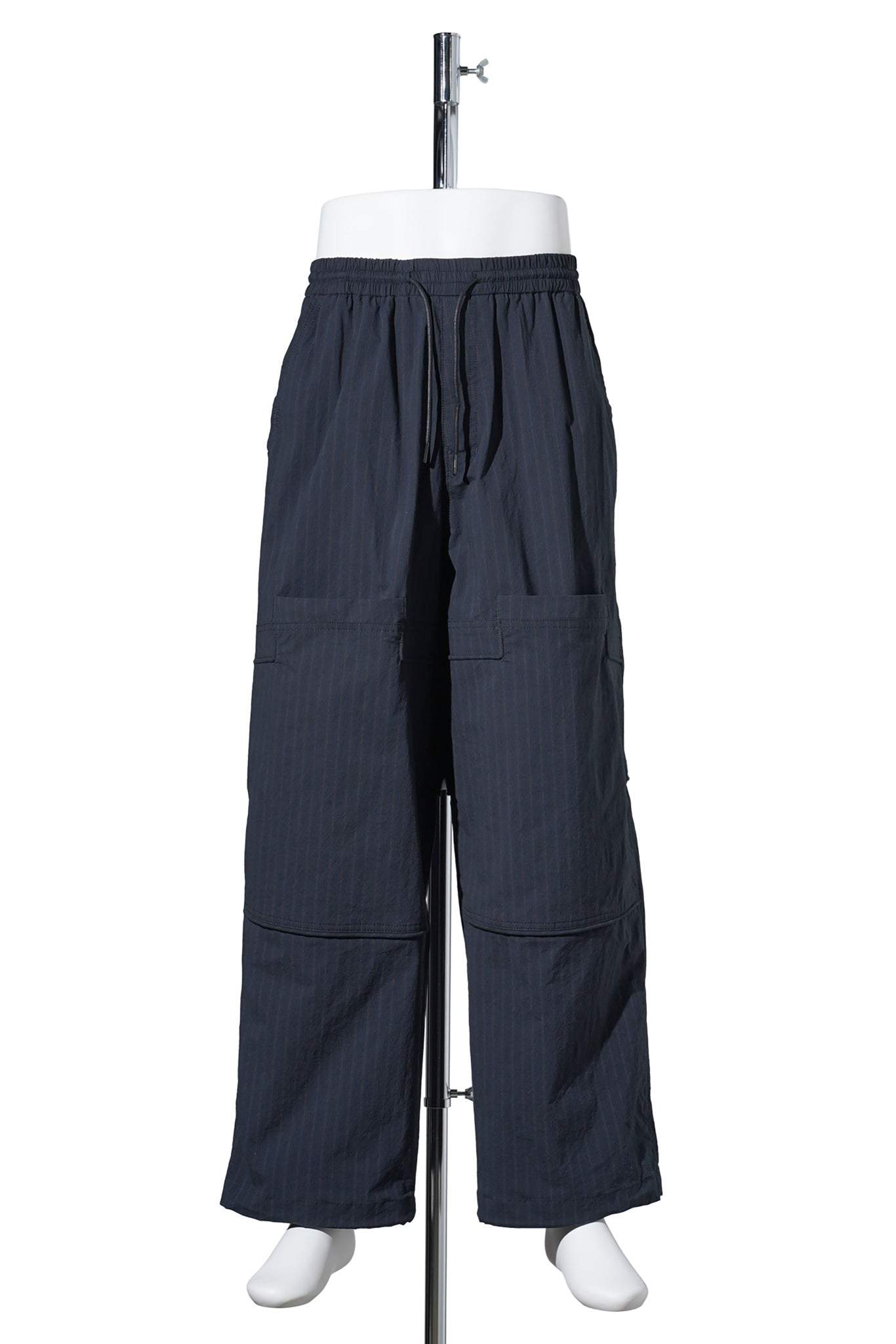 [COMFORT] STRIPED COTTON PANTS / NAVY