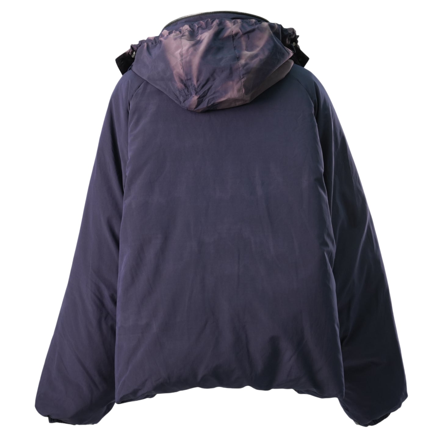 SUN-BLEACHED DOUBLE-ZIP HOOD DOWN JACKET / NAVY