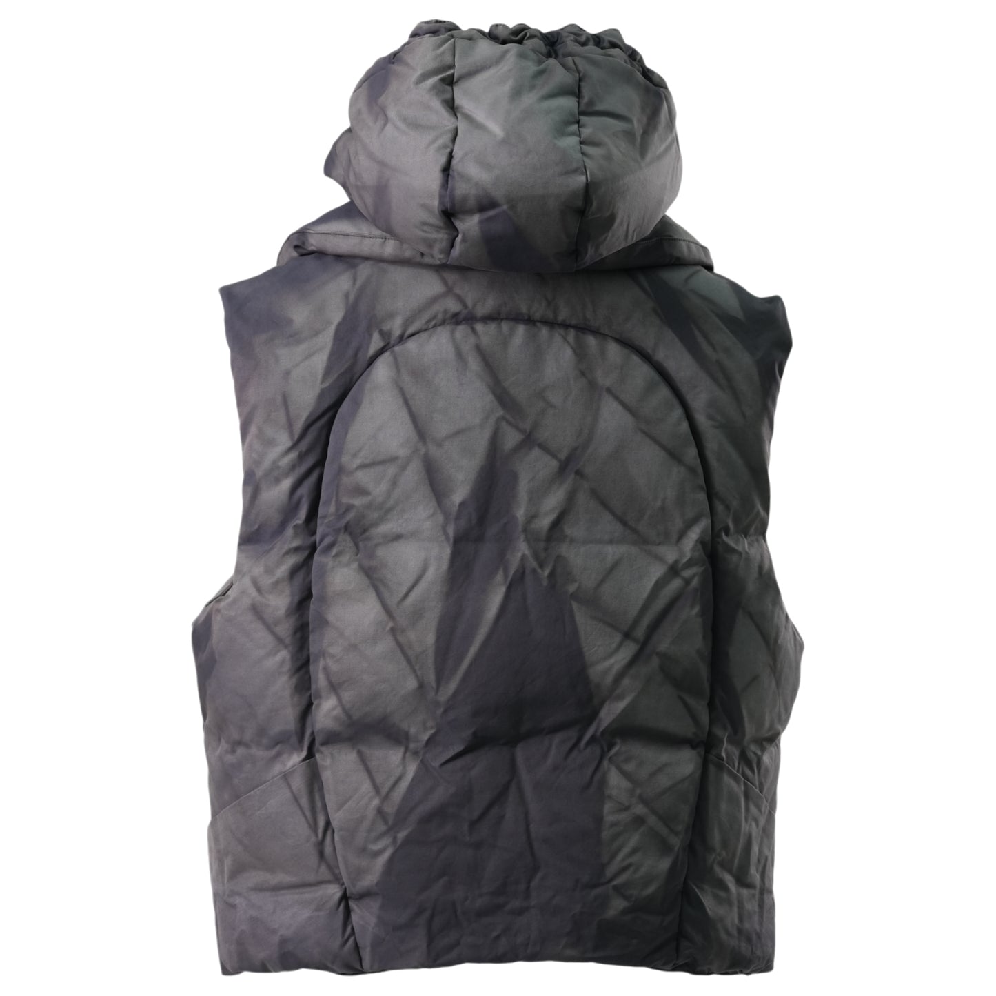 SUN-BLEACHED DETACHABLE HOODED DOWN VEST / DARK GREY