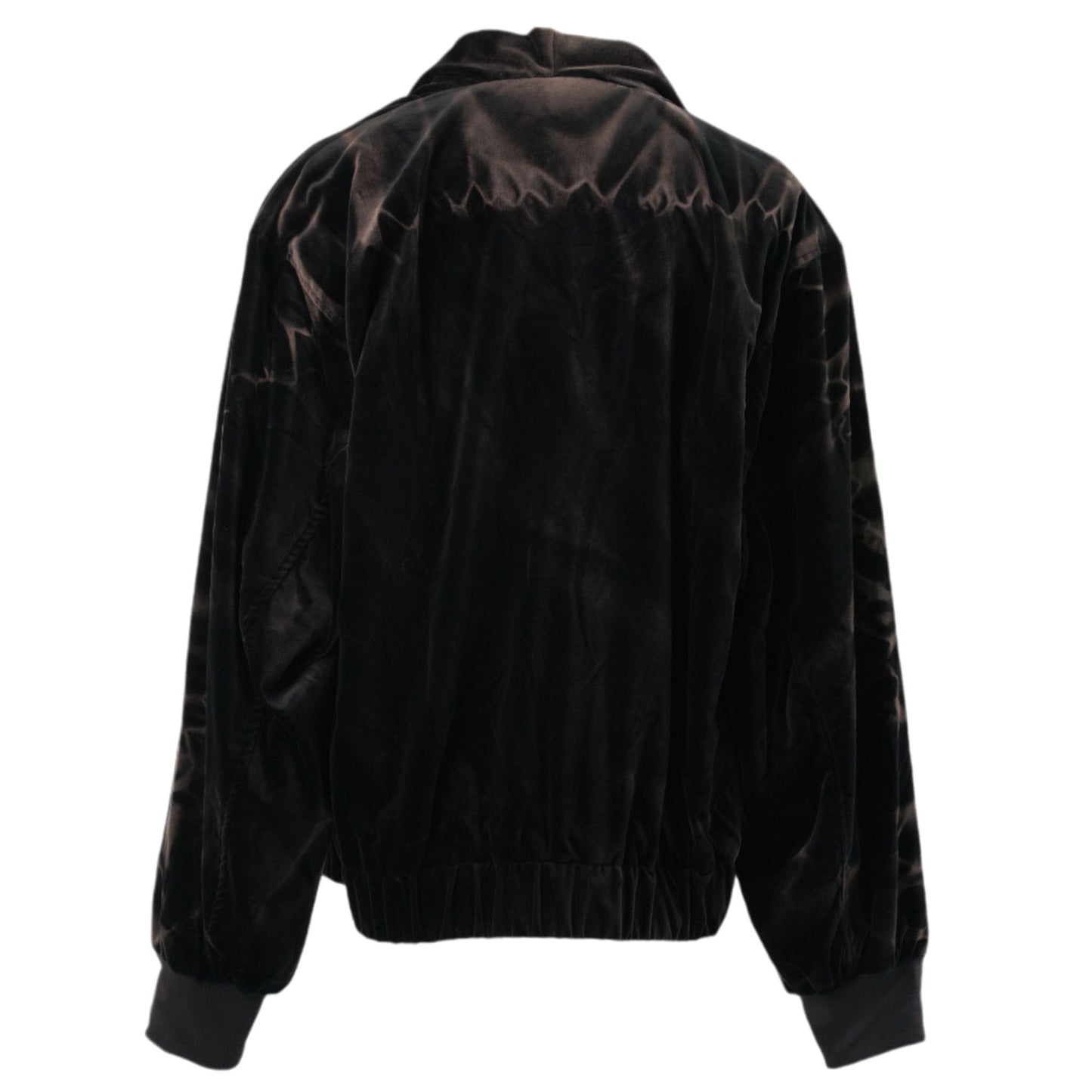 SUN-BLEACHED VELVET SHAWL COLLAR BOMBER / BLACK