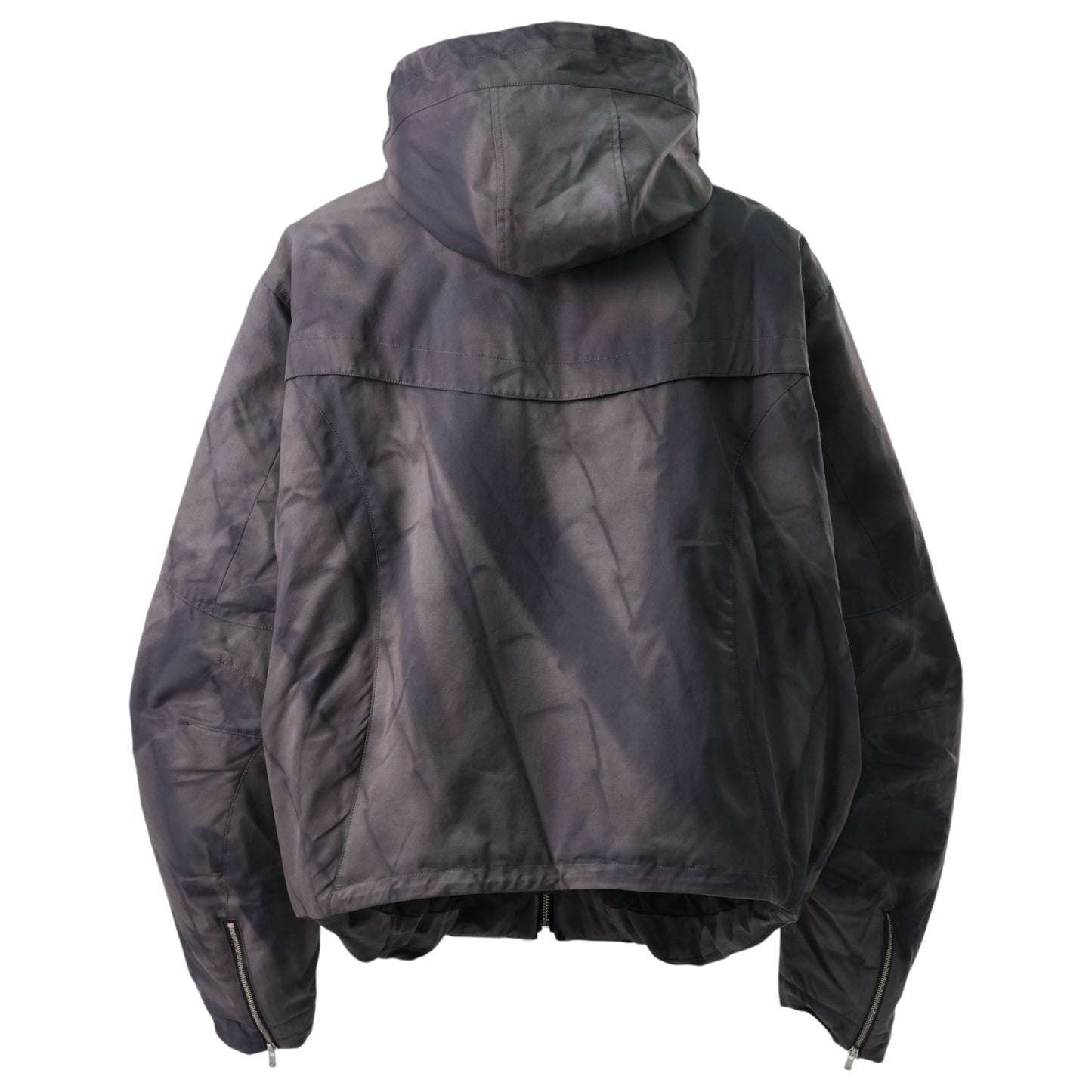 SUN-BLEACHED DRAPED POCKET BOMBER / DARK GREY