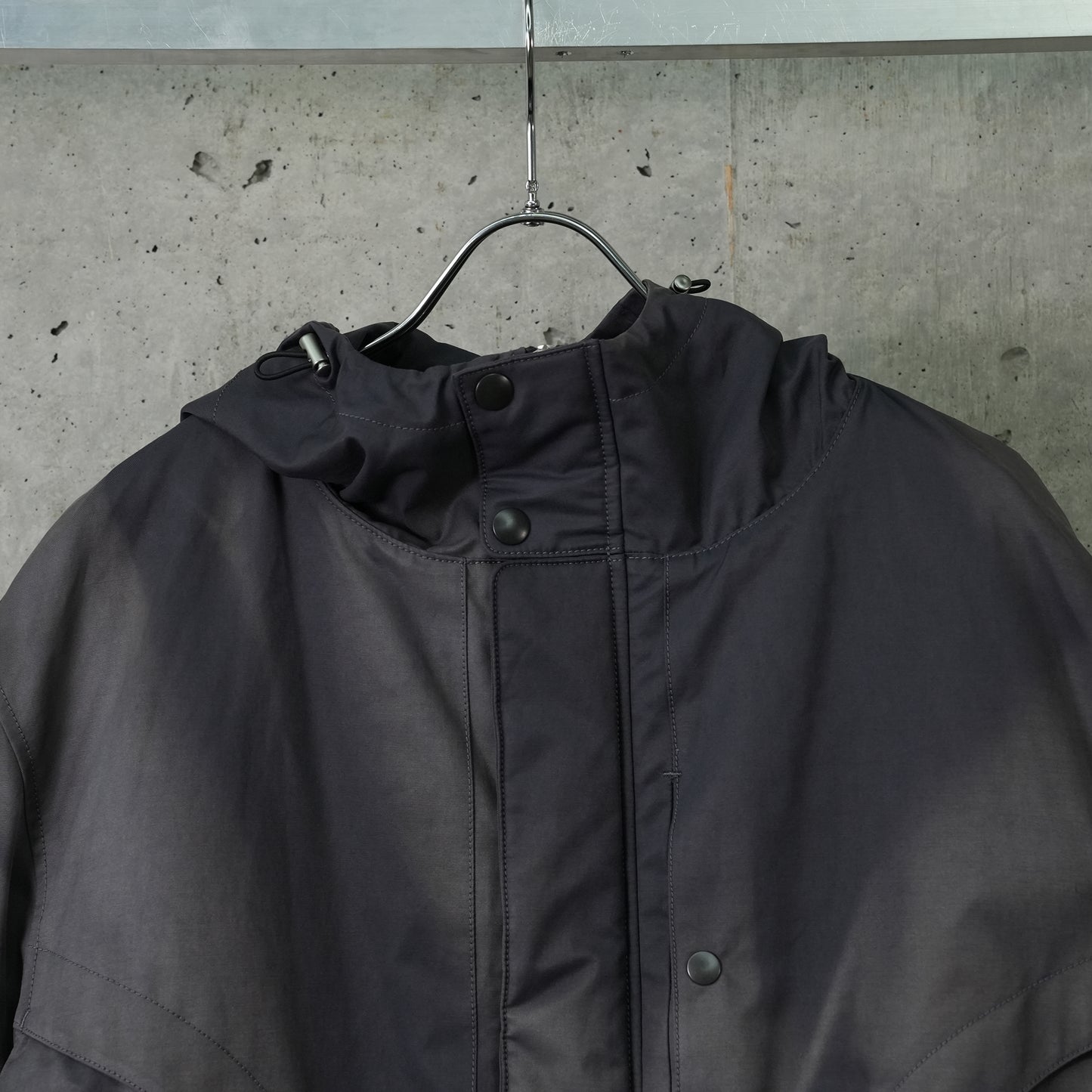 SUN-BLEACHED DRAPED POCKET BOMBER / DARK GREY