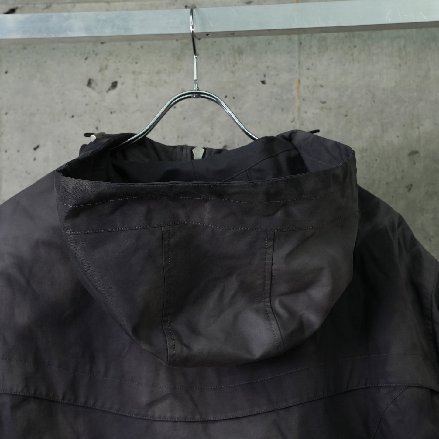 SUN-BLEACHED DRAPED POCKET BOMBER / DARK GREY