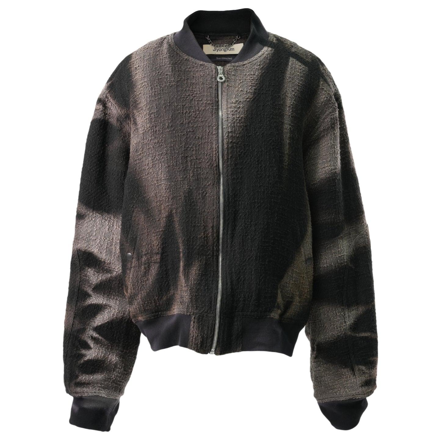 SUN-BLEACHED TWEED BOMBER / BLACK