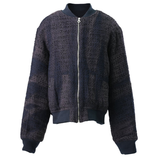 SUN-BLEACHED TWEED BOMBER / NAVY