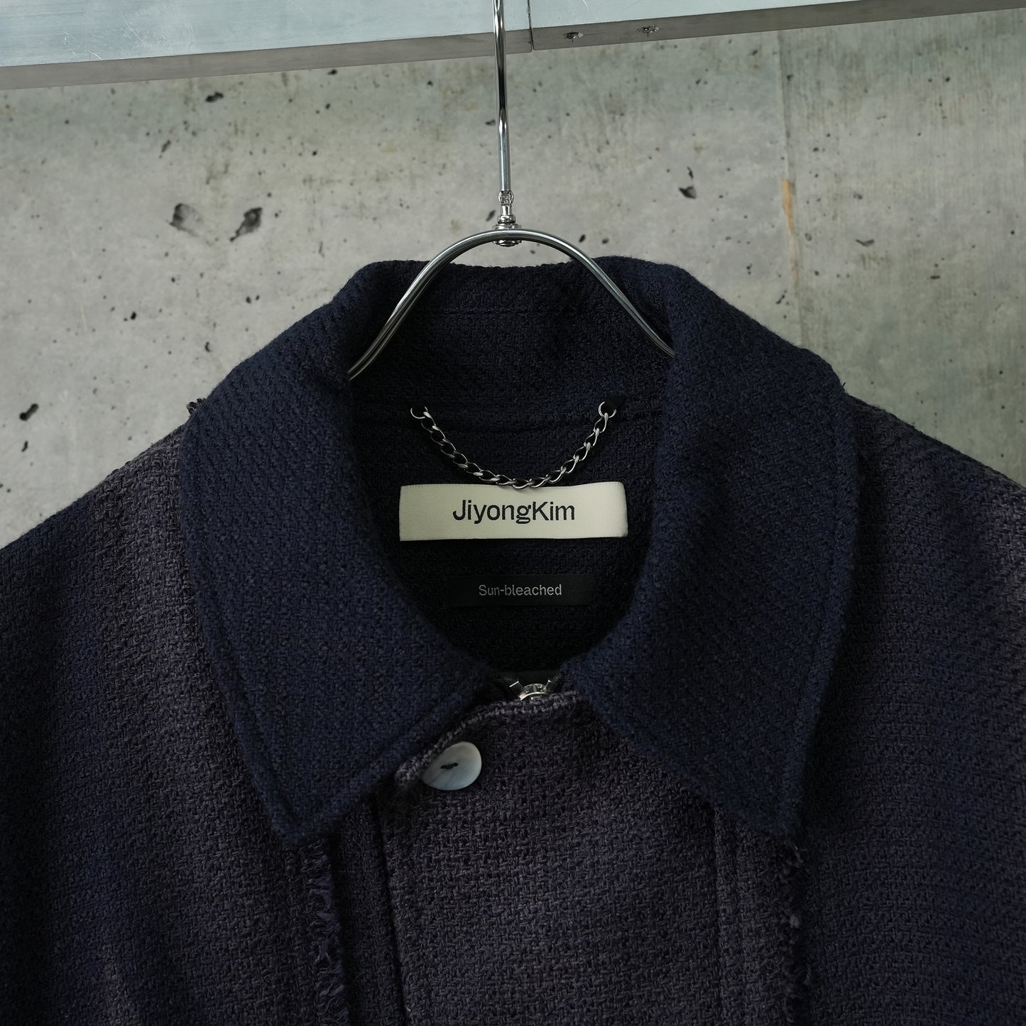 SUN-BLEACHED TWEED JACKET / NAVY