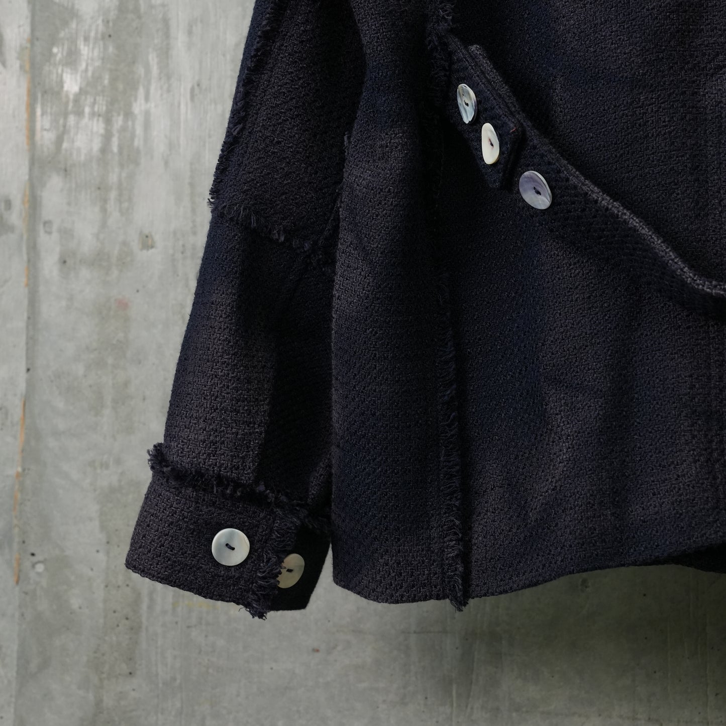 SUN-BLEACHED TWEED JACKET / NAVY