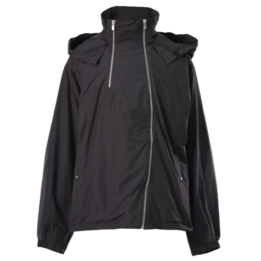 SUN-BLEACHED DOUBLE ZIPPER ANORAK / BLACK