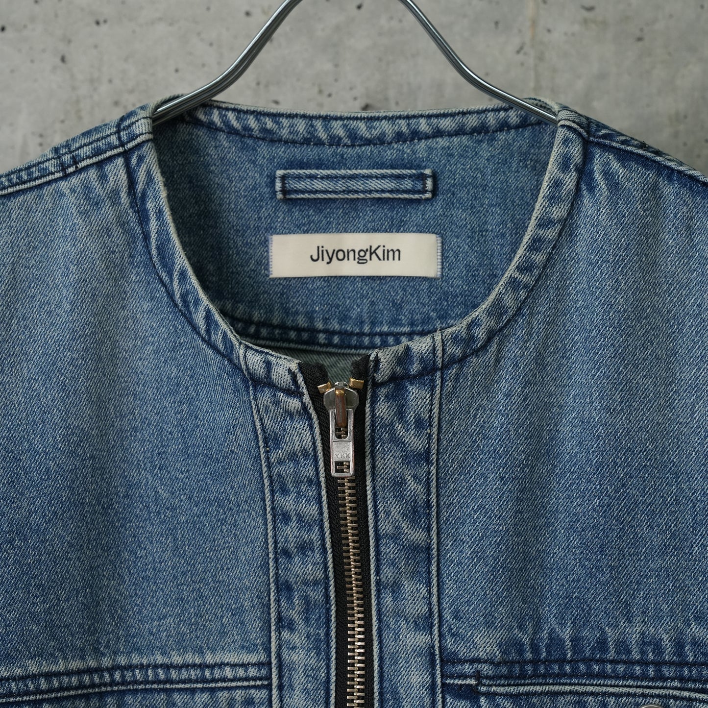 DREAPED POCKET DENIM JACKET / BLUE