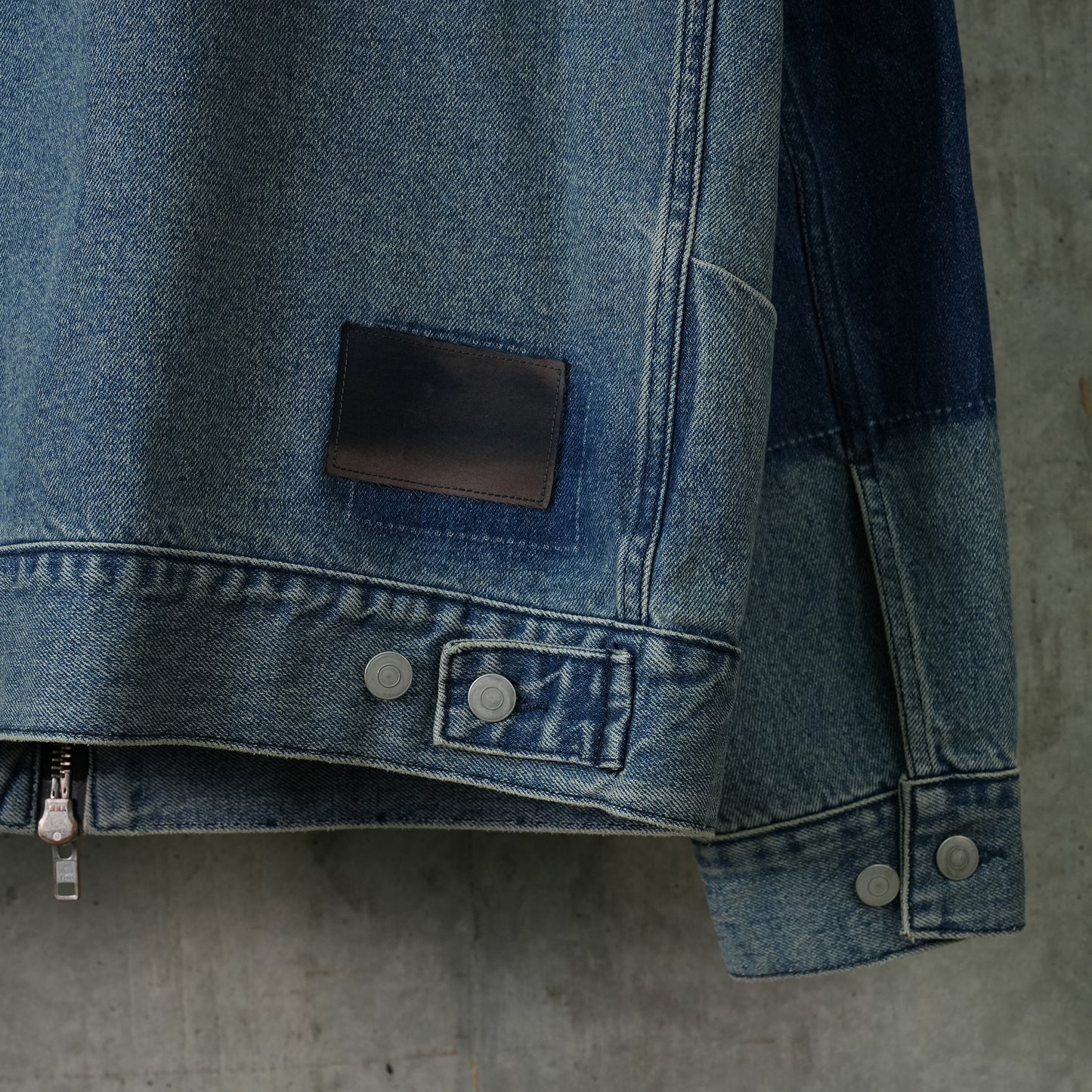 DREAPED POCKET DENIM JACKET / BLUE