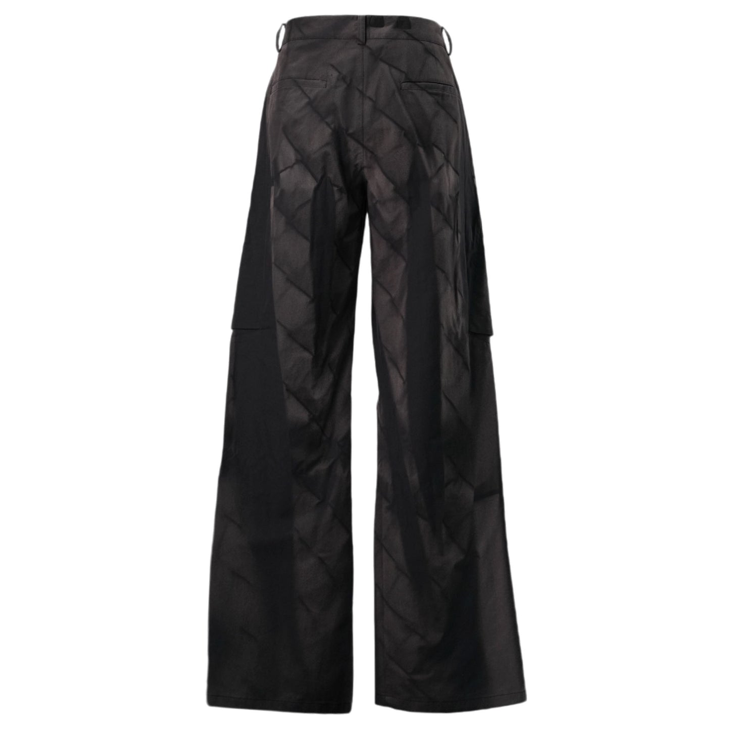 SUN-BLEACHED DRAPED POCKET TROUSERS / BLACK