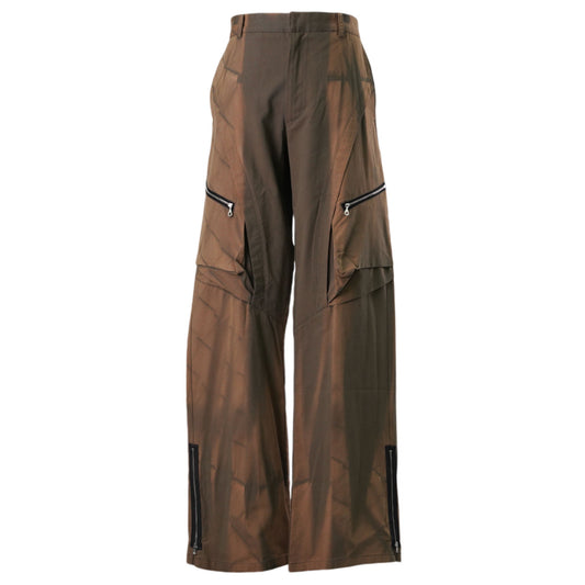 SUN-BLEACHED DRAPED POCKET TROUSERS / GREEN