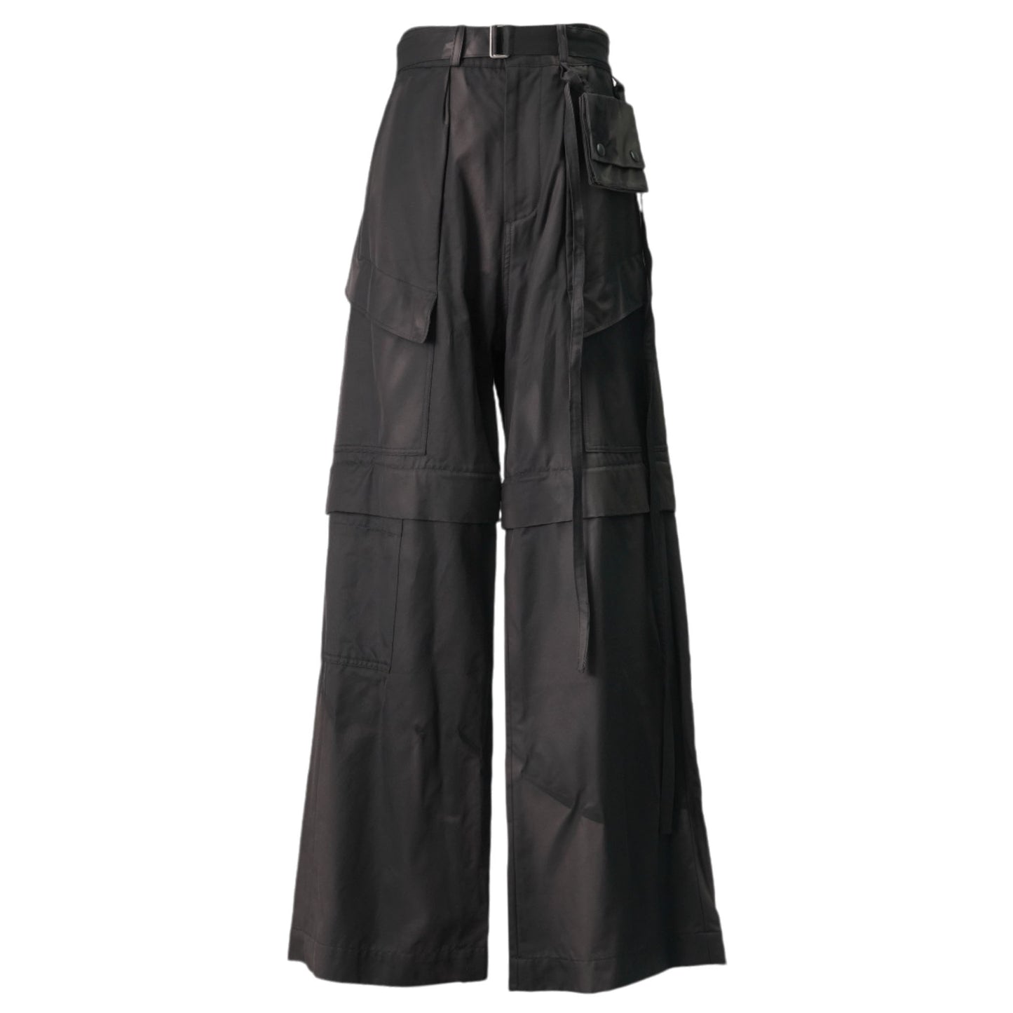 SUN-BLEACHED WIDE DETACHABLE TROUSERS / DARK GREY