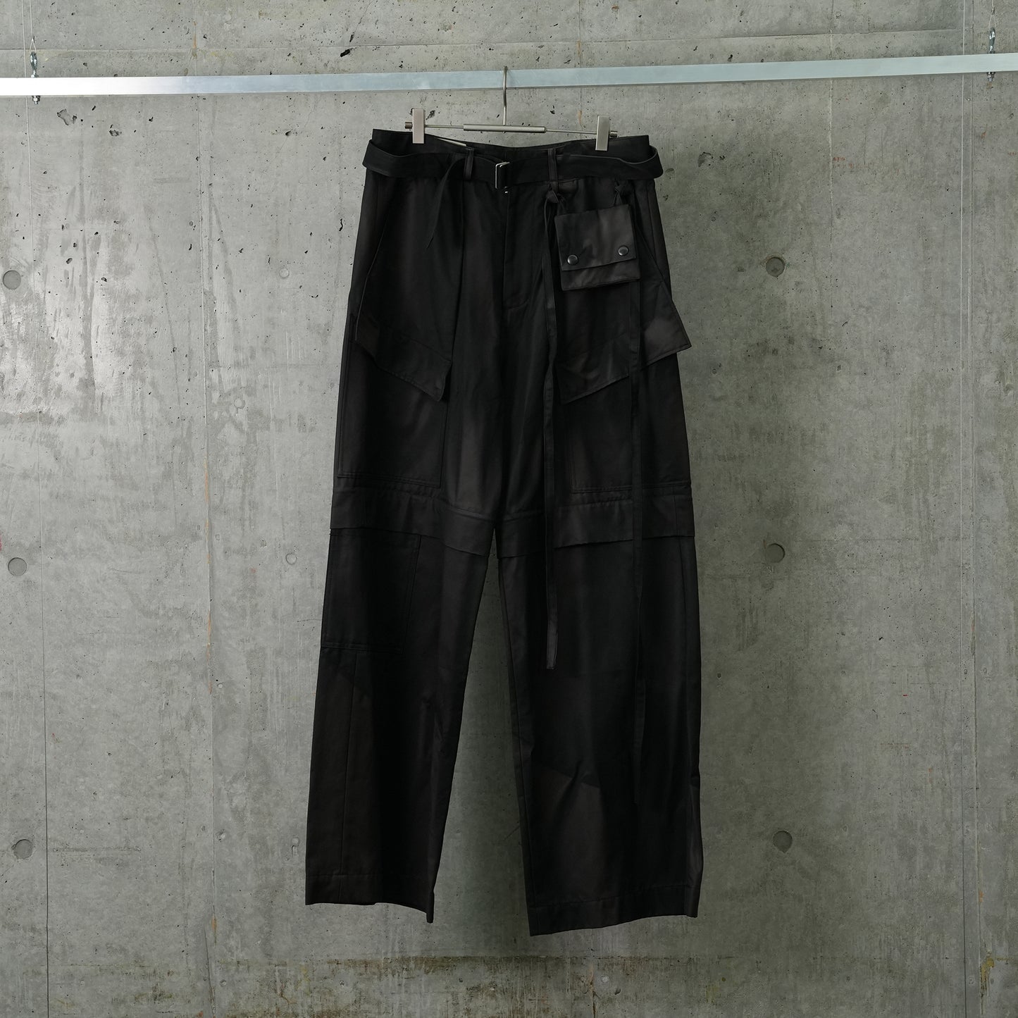 SUN-BLEACHED WIDE DETACHABLE TROUSERS / DARK GREY