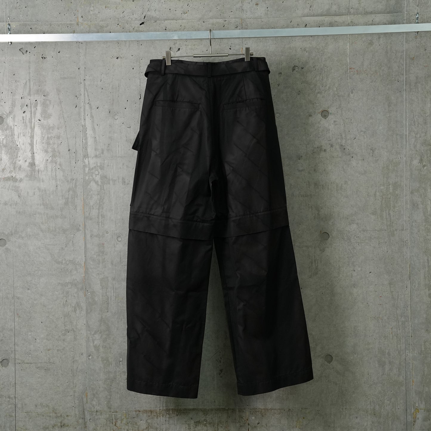 SUN-BLEACHED WIDE DETACHABLE TROUSERS / DARK GREY