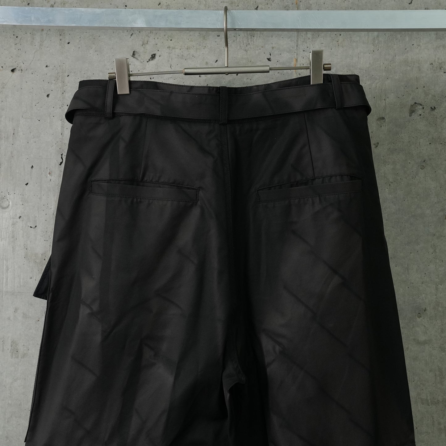 SUN-BLEACHED WIDE DETACHABLE TROUSERS / DARK GREY