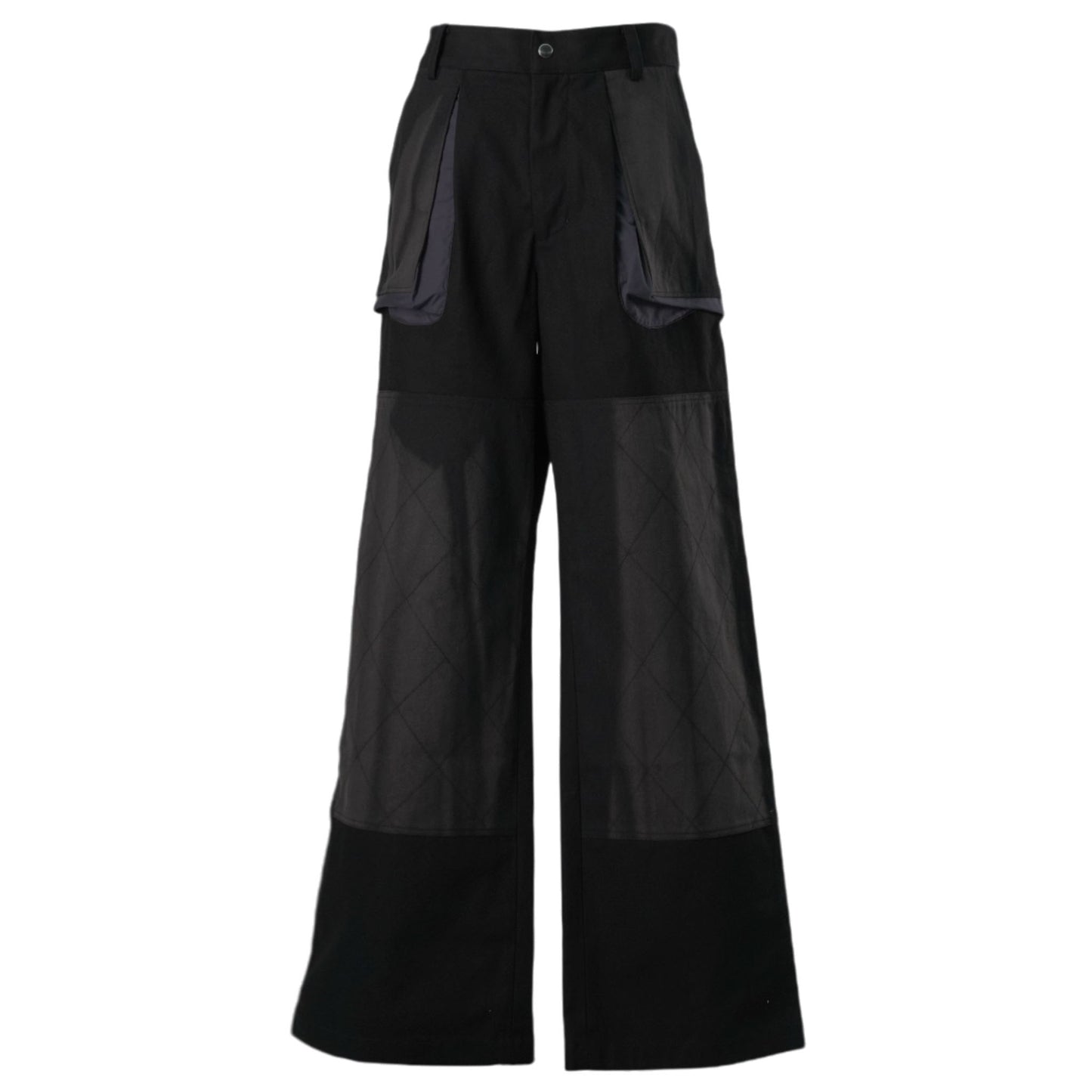 SUN-BLEACHED DOUBLE KNEE TROUSERS / BLACK