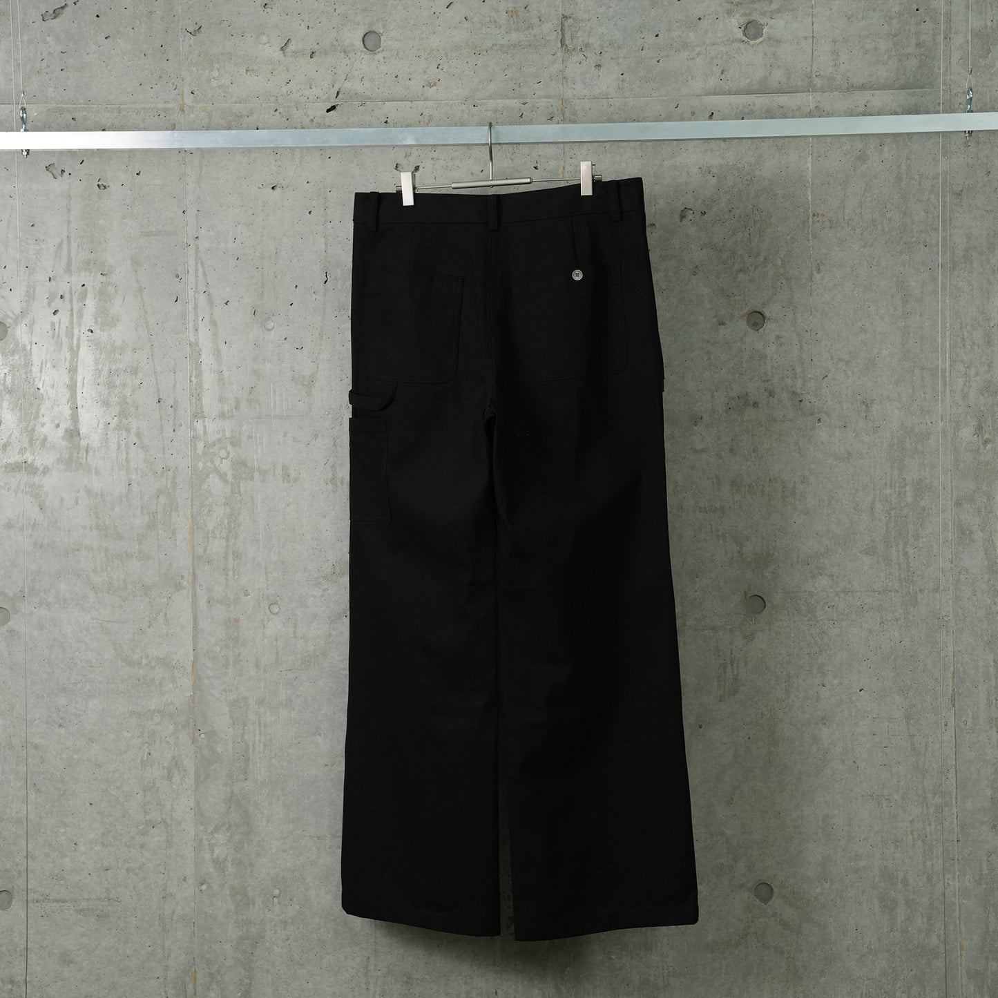 SUN-BLEACHED DOUBLE KNEE TROUSERS / BLACK