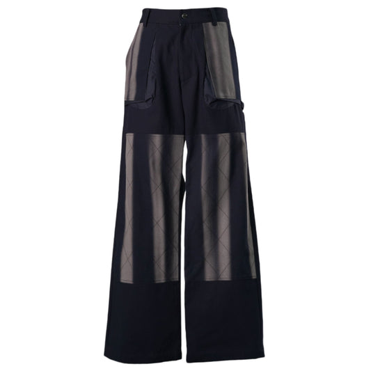 SUN-BLEACHED DOUBLE KNEE TROUSERS / NAVY