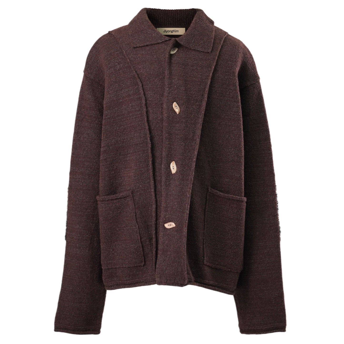 SUN-BLEACHED KNIT CARDIGAN / BROWN