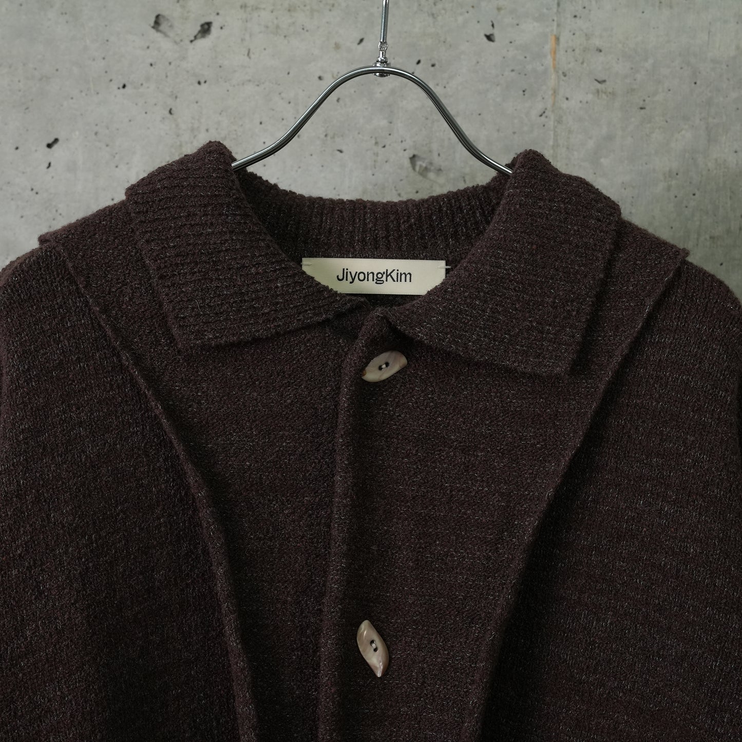 SUN-BLEACHED KNIT CARDIGAN / BROWN