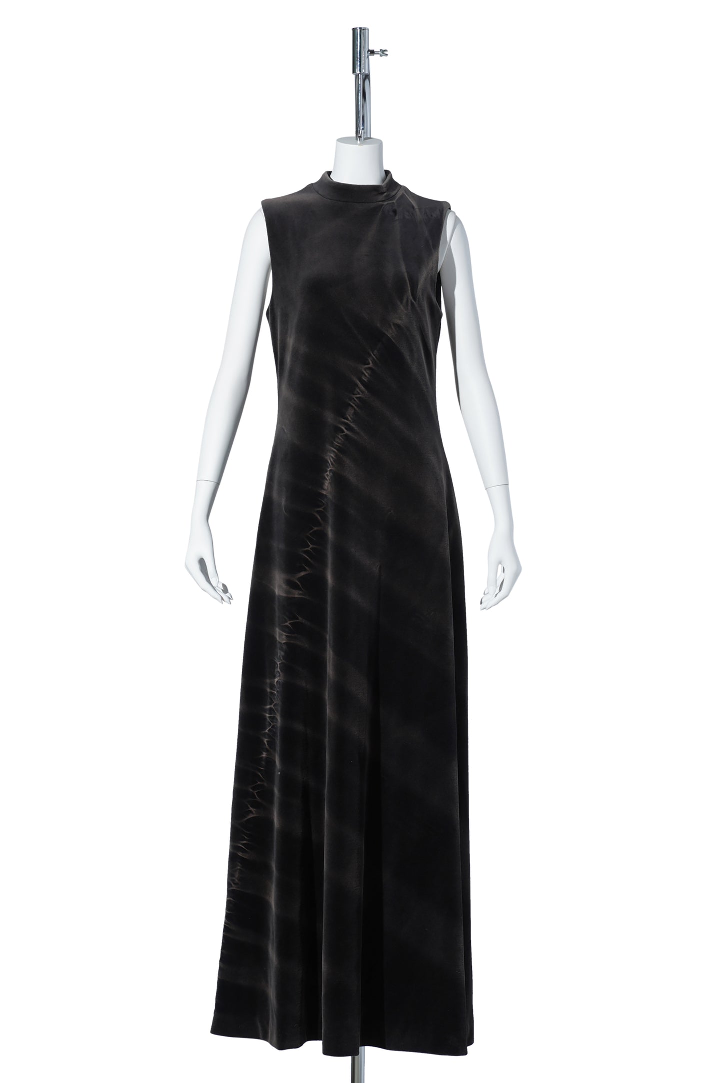 SUN-BLEACHED VELVET MAXI DRESS / BLACK