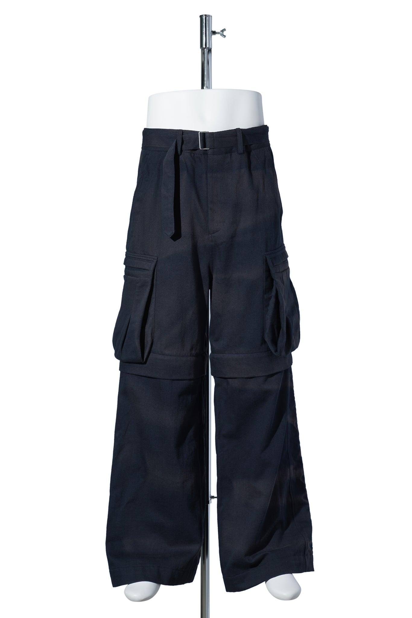 SUN-BLEACHED DETACHABLE WIDE TROUSERS / NAVY