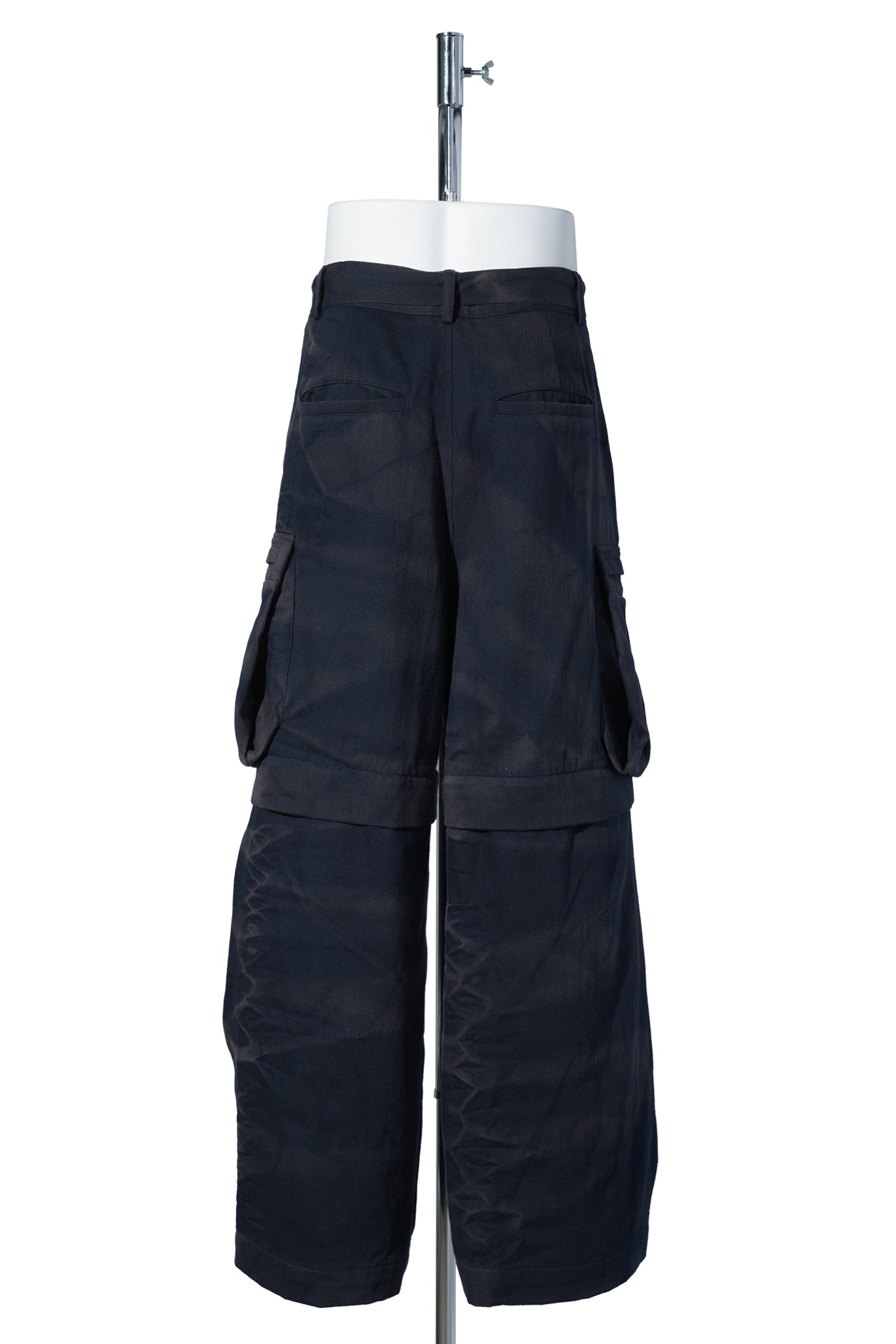 SUN-BLEACHED DETACHABLE WIDE TROUSERS / NAVY