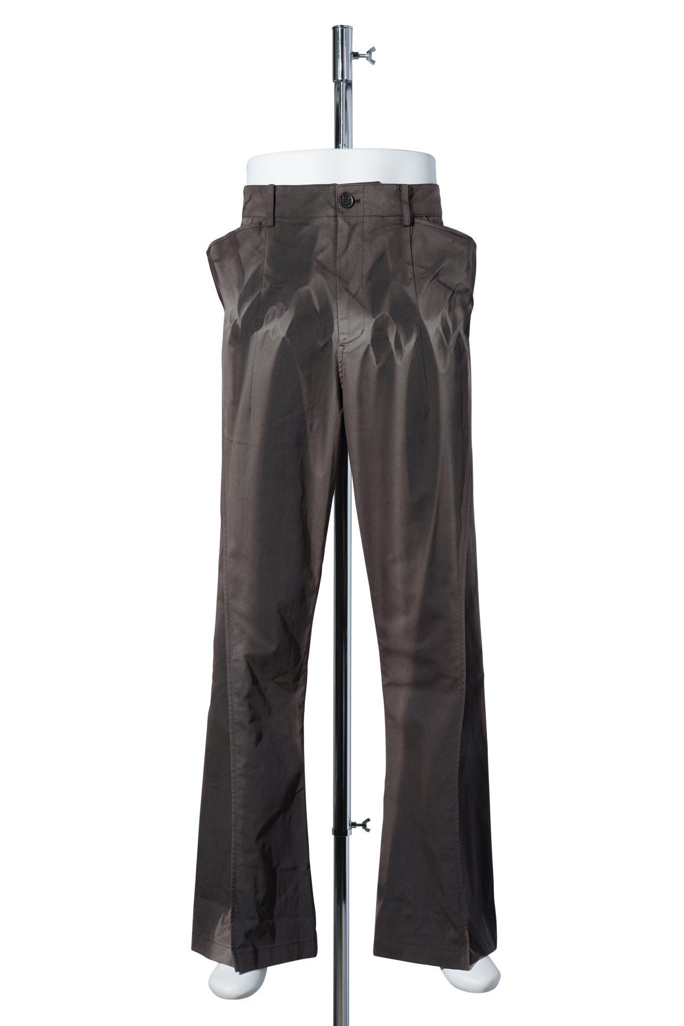 SUN-BLAECHED FLAP DETAILED TROUSERS / BROWN