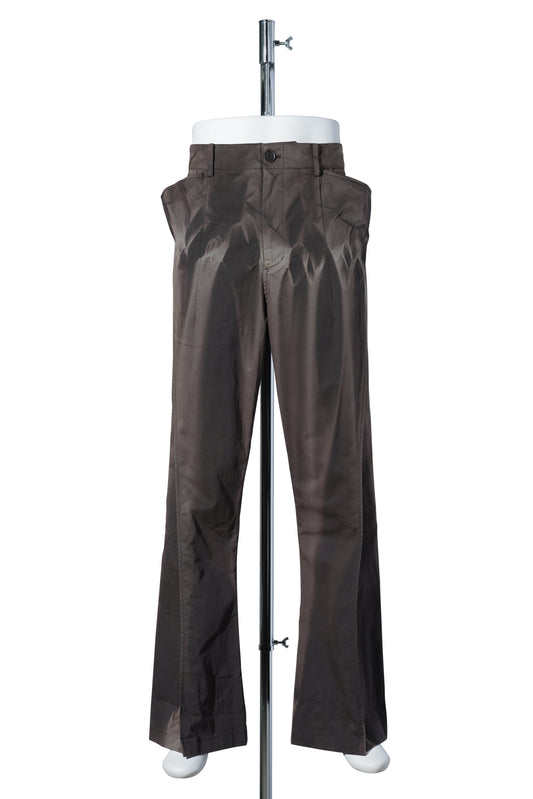SUN-BLAECHED FLAP DETAILED TROUSERS / BROWN