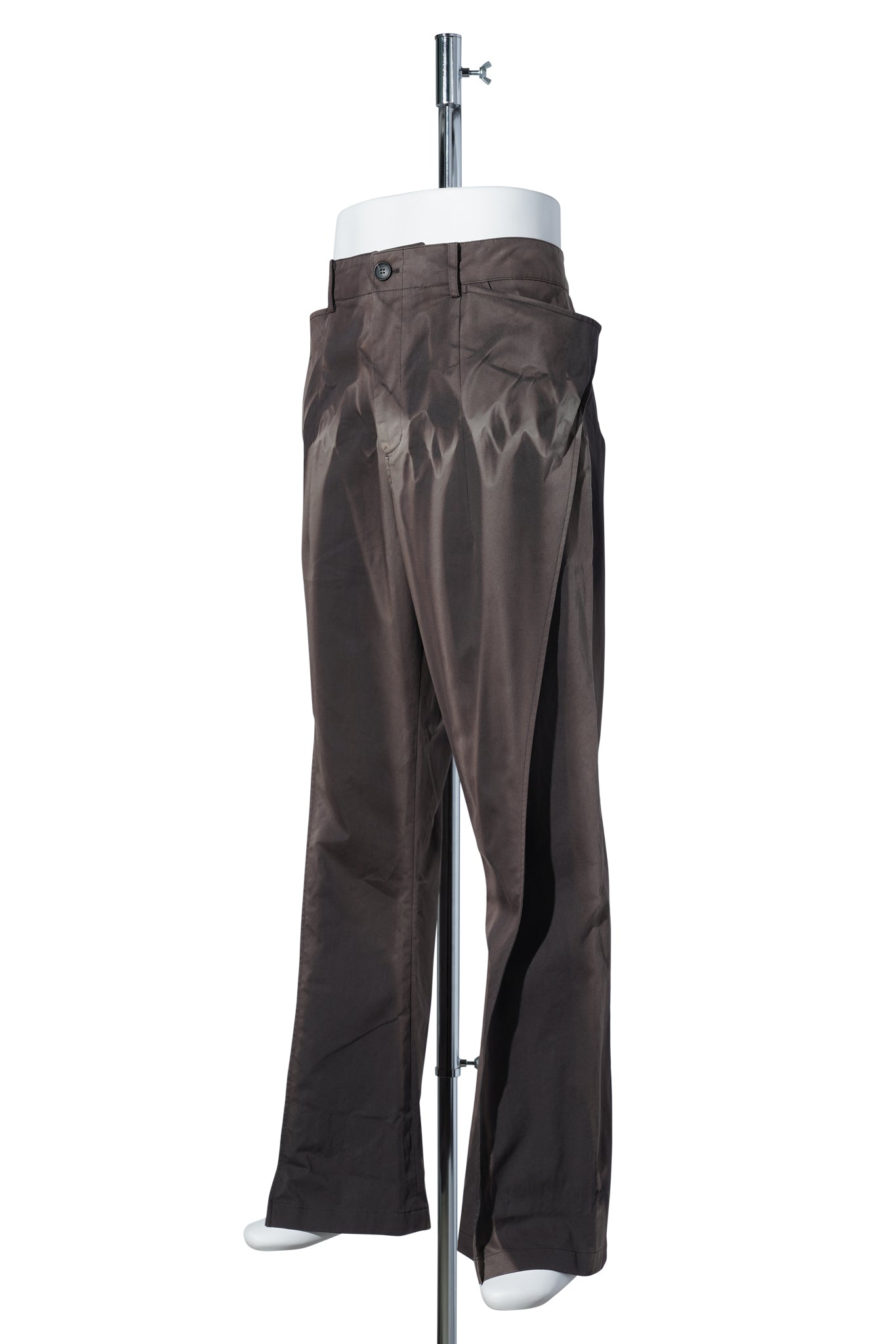 SUN-BLAECHED FLAP DETAILED TROUSERS / BROWN