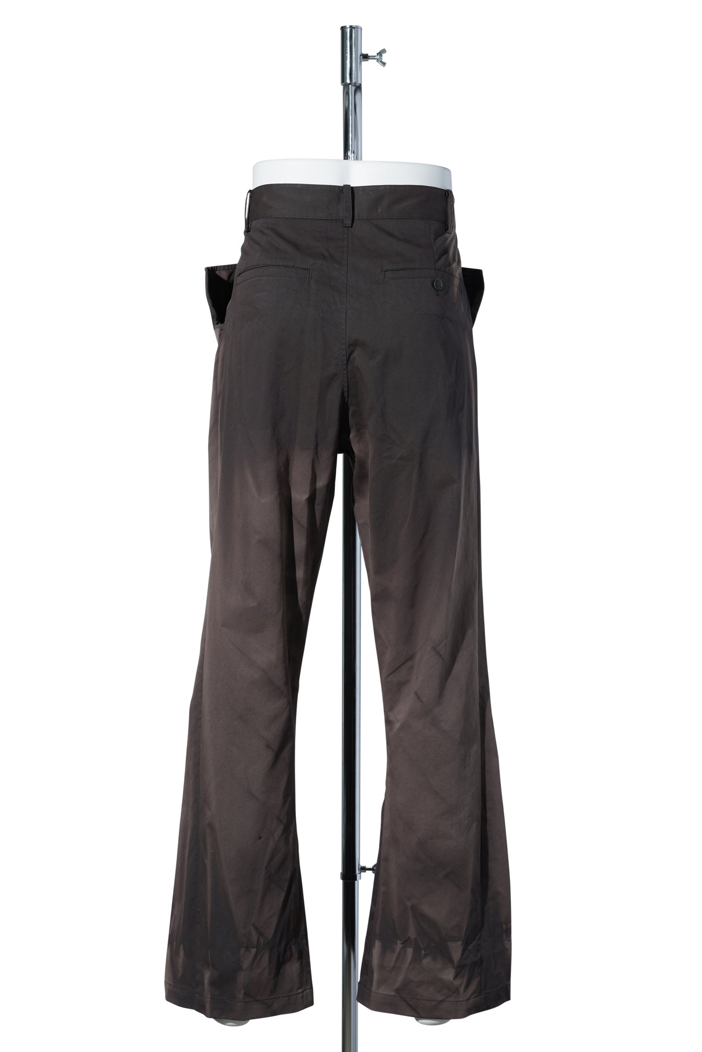 SUN-BLAECHED FLAP DETAILED TROUSERS / BROWN