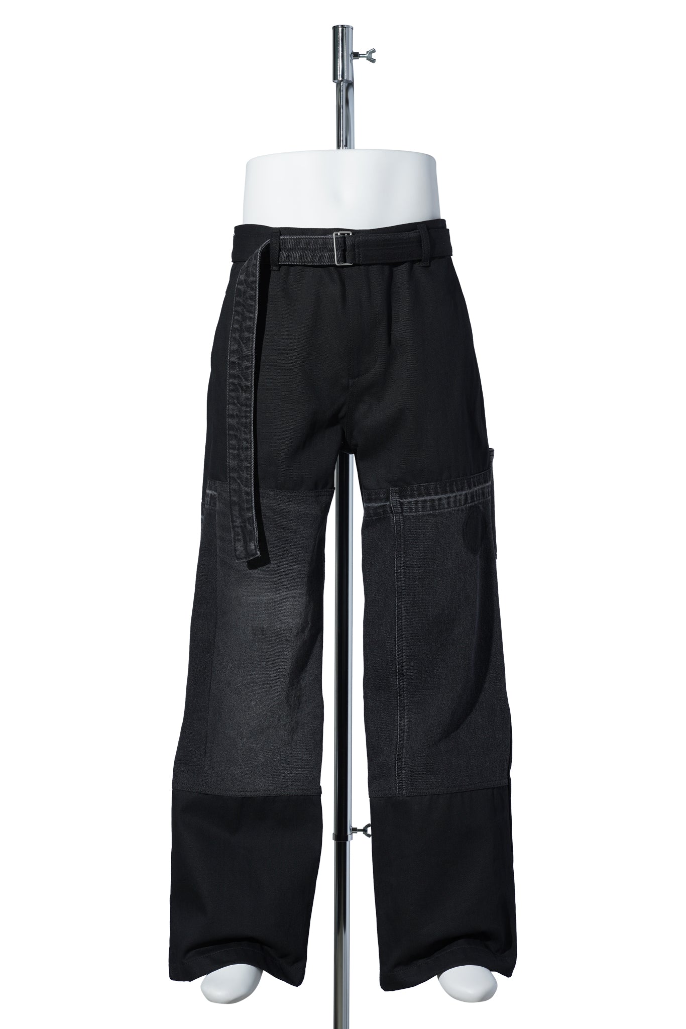 RE-WORKED DENIM TROUSERS / BLACK