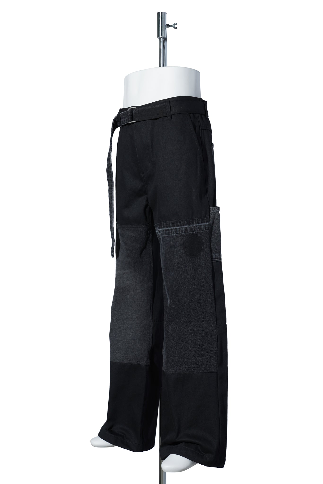 RE-WORKED DENIM TROUSERS / BLACK